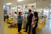Receiving a tour from Professor Alison Venn, Director of the Menzies Medical Research Institute of Tasmania